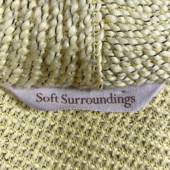 Soft Surroundings Yellow Cowl Neck Button Hem Knit Sweater Tunic Cozy Fall Layer - Picture 6 of 15